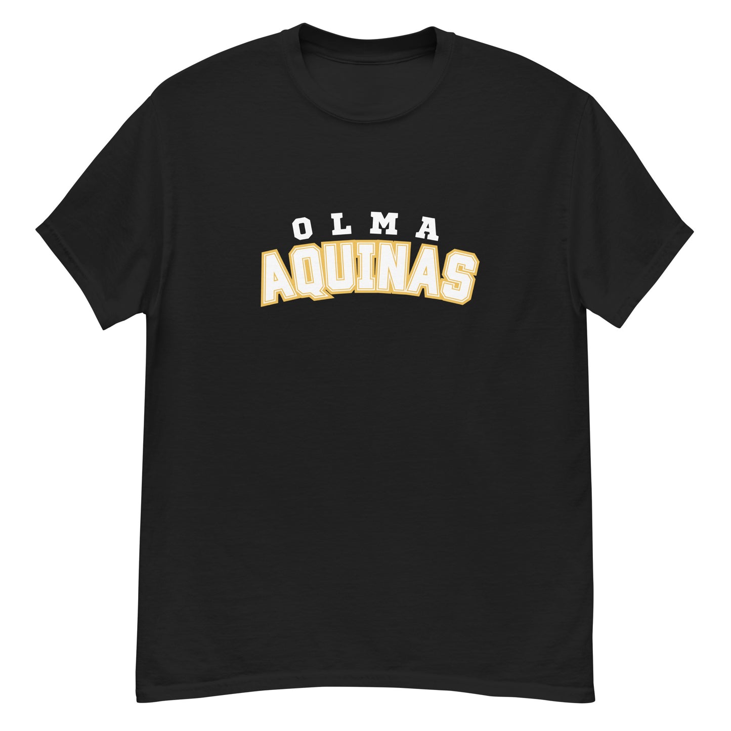 Plain Aquinas Tee White Letters