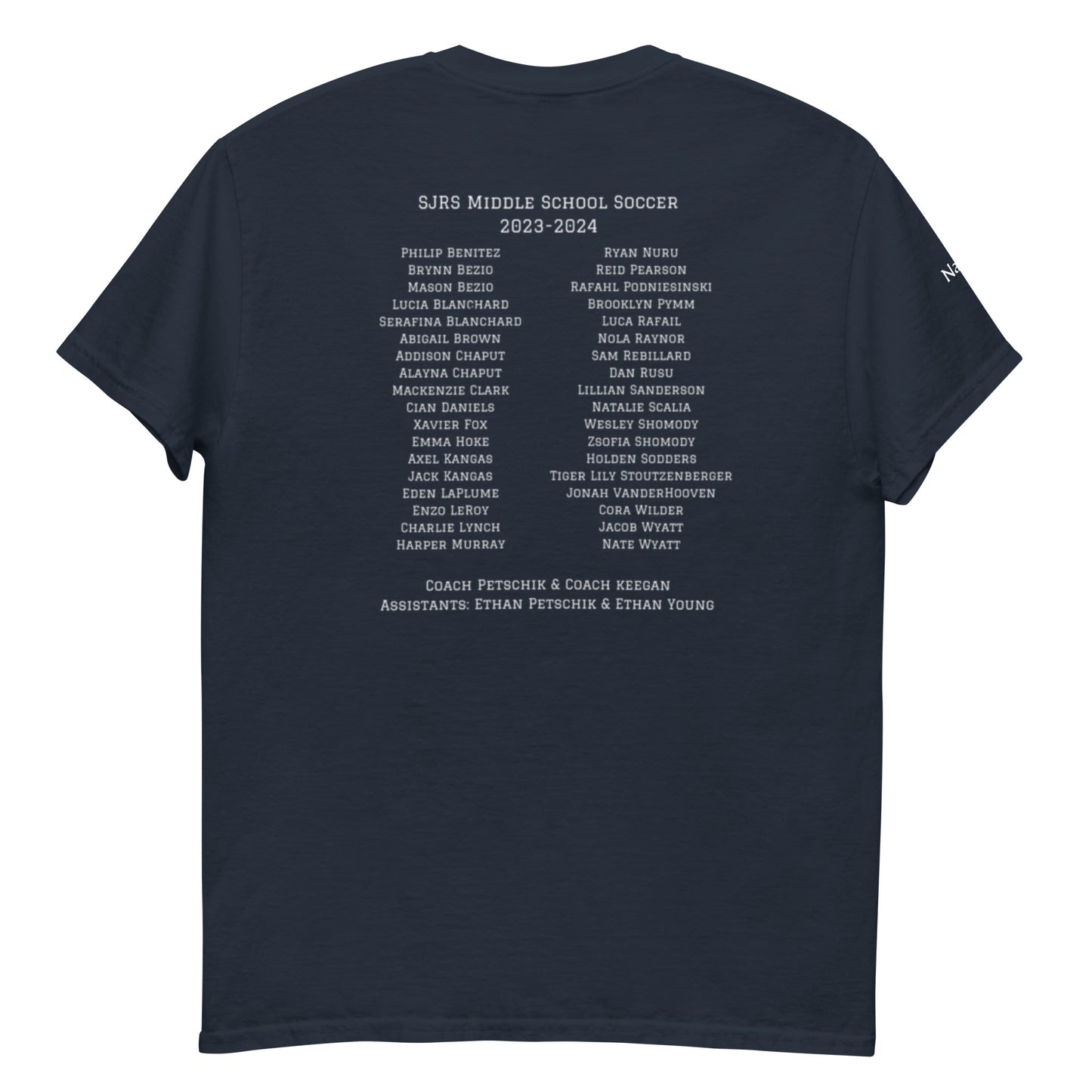 Personalized SJRS Small Logo Soccer Tee