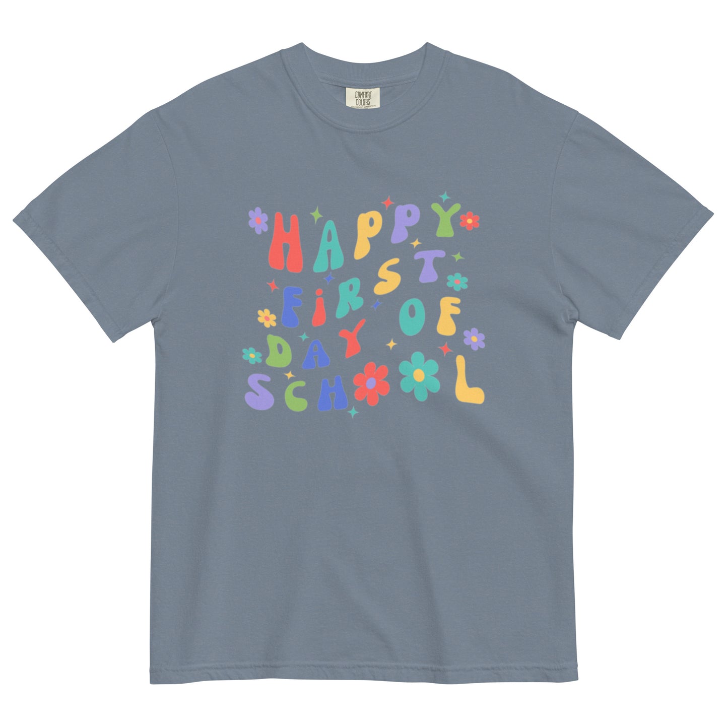Happy First Day Of School Flower Tee