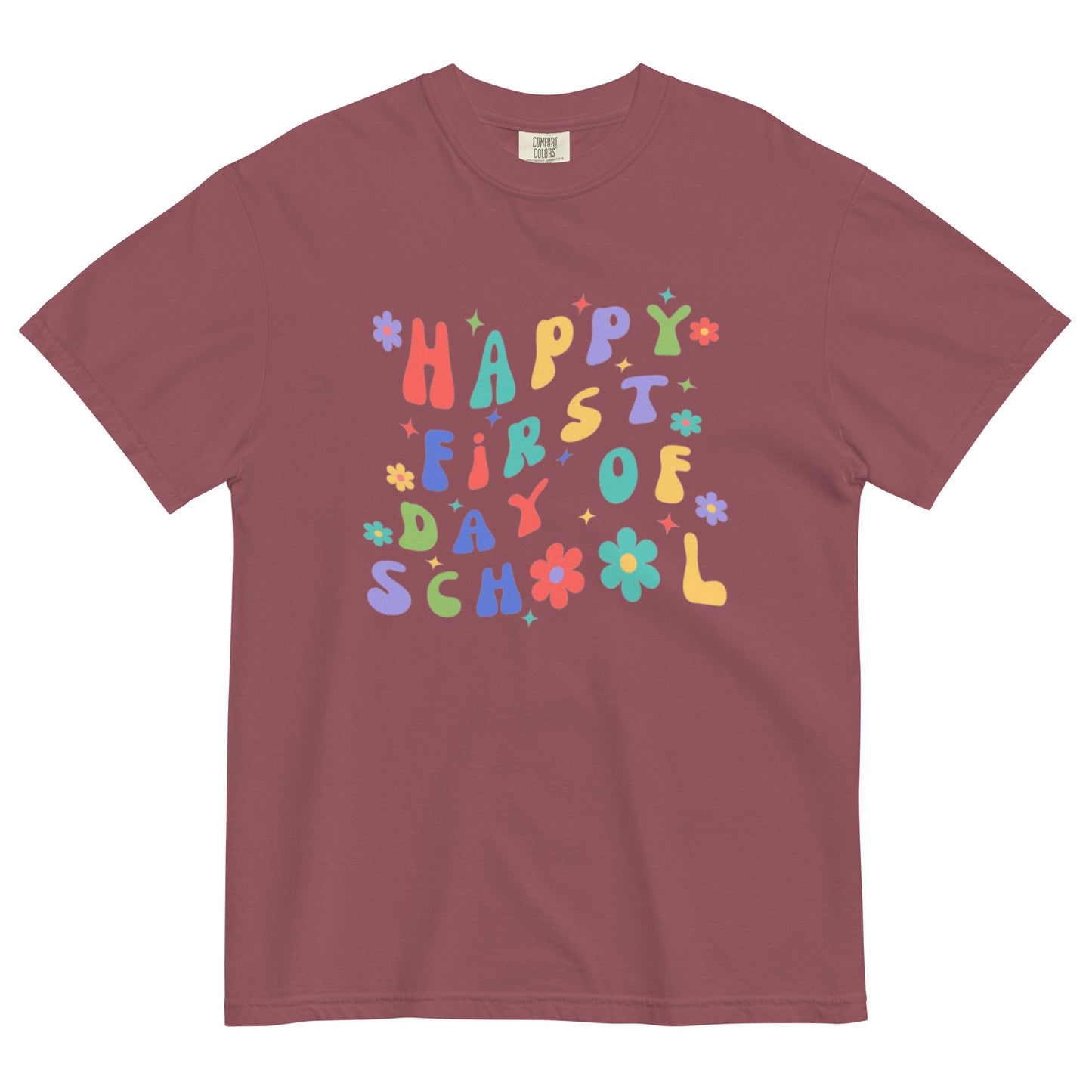 Happy First Day Of School Flower Tee