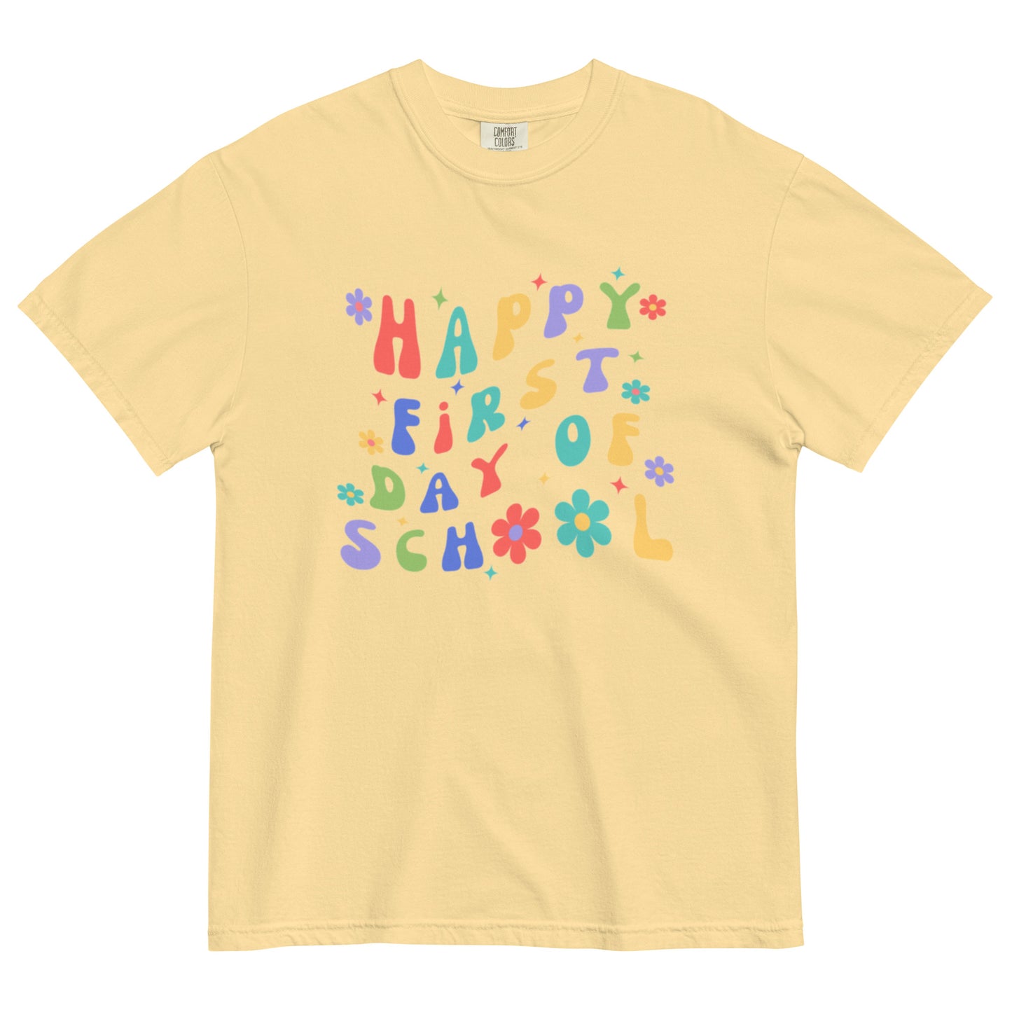 Happy First Day Of School Flower Tee