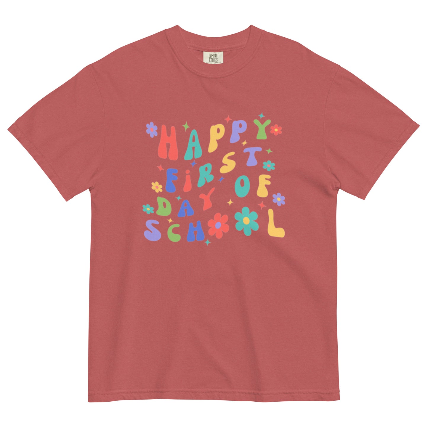 Happy First Day Of School Flower Tee