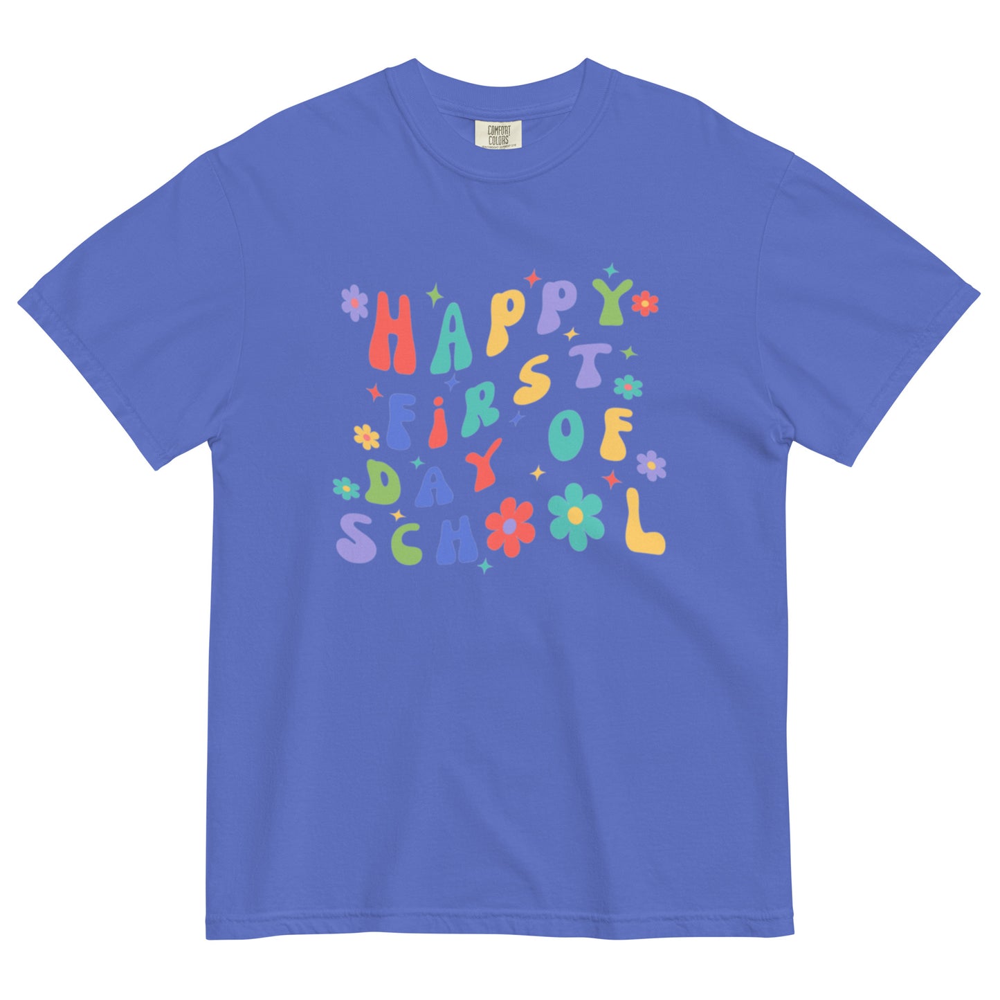 Happy First Day Of School Flower Tee