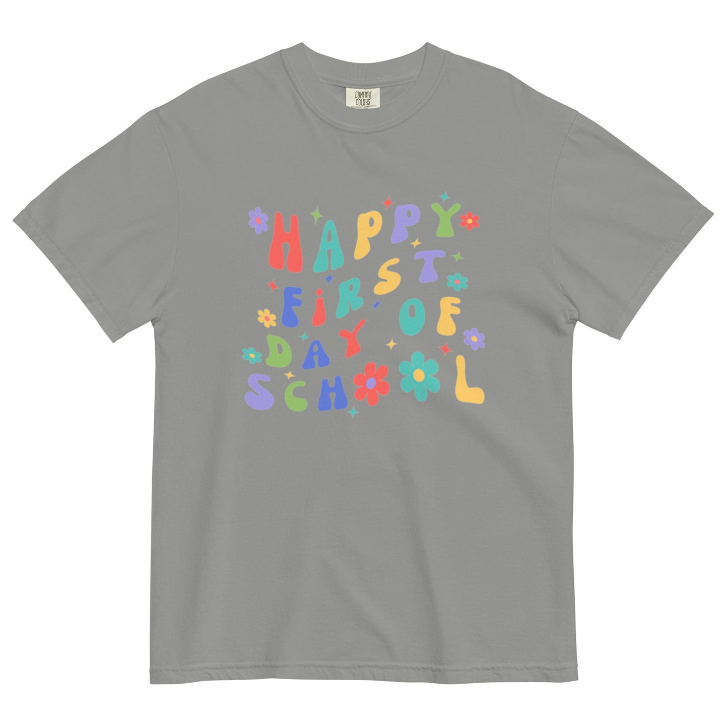 Happy First Day Of School Flower Tee