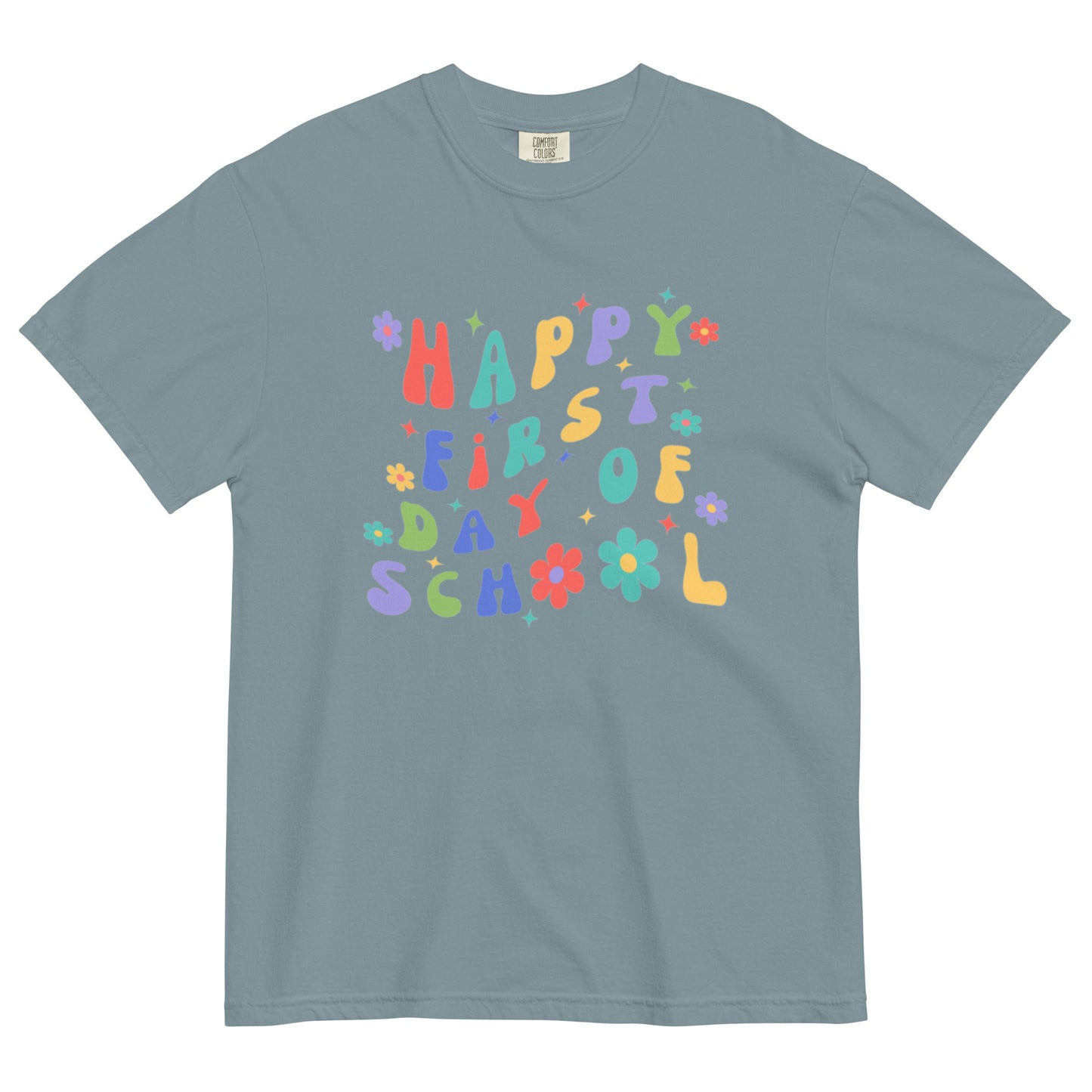 Happy First Day Of School Flower Tee