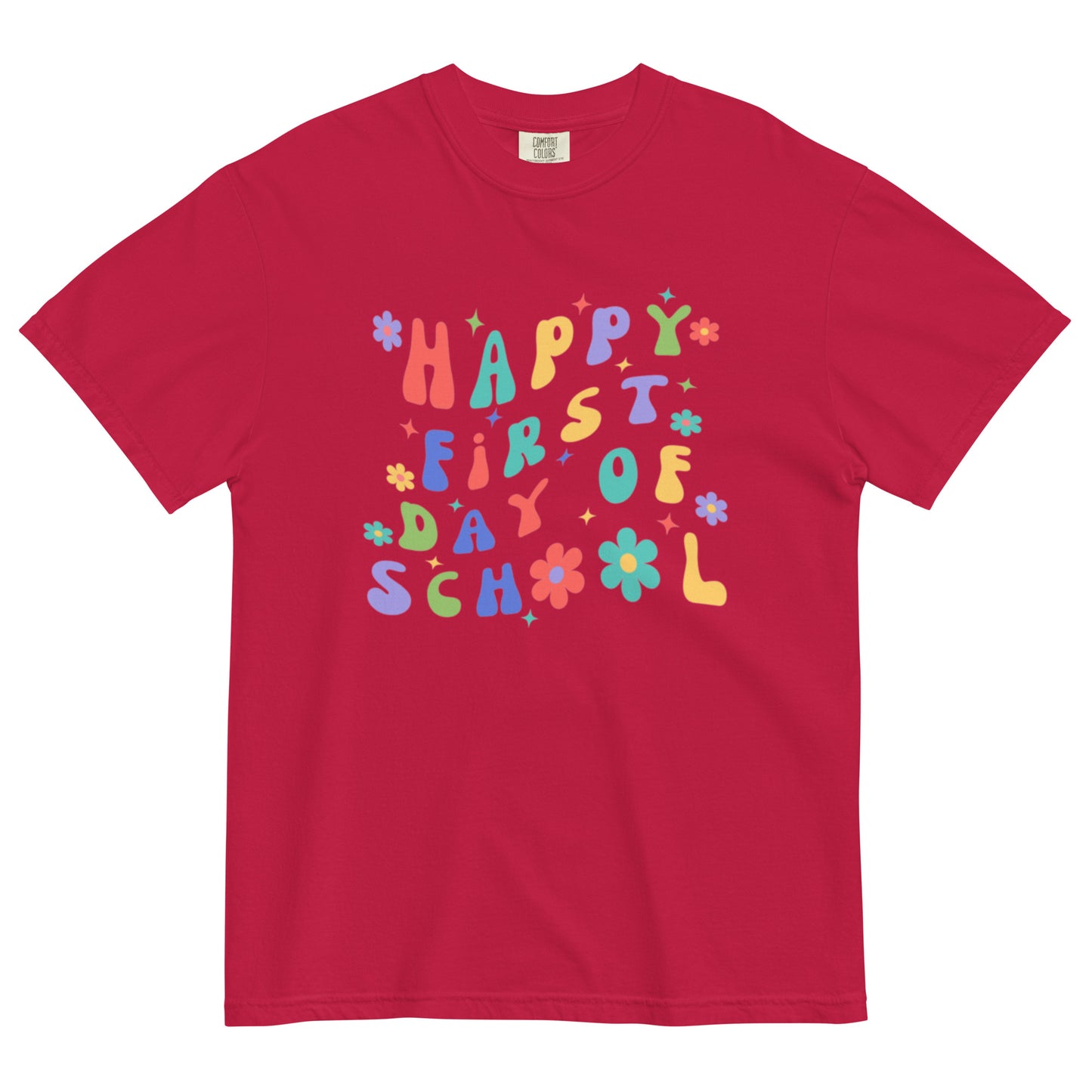 Happy First Day Of School Flower Tee