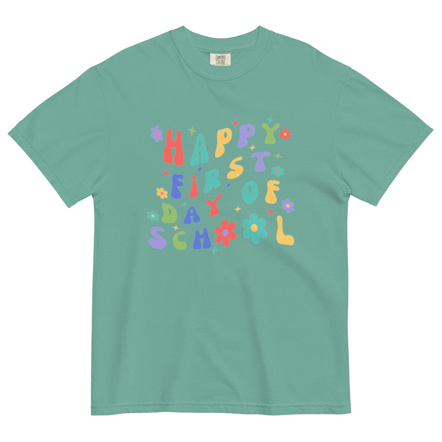 Happy First Day Of School Flower Tee