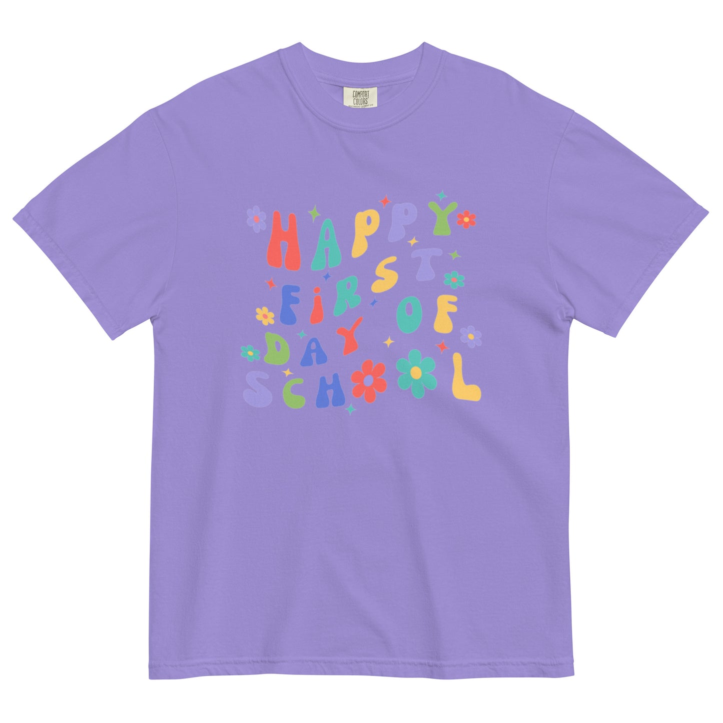 Happy First Day Of School Flower Tee