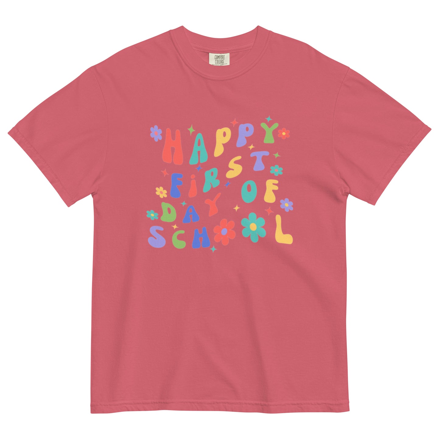 Happy First Day Of School Flower Tee